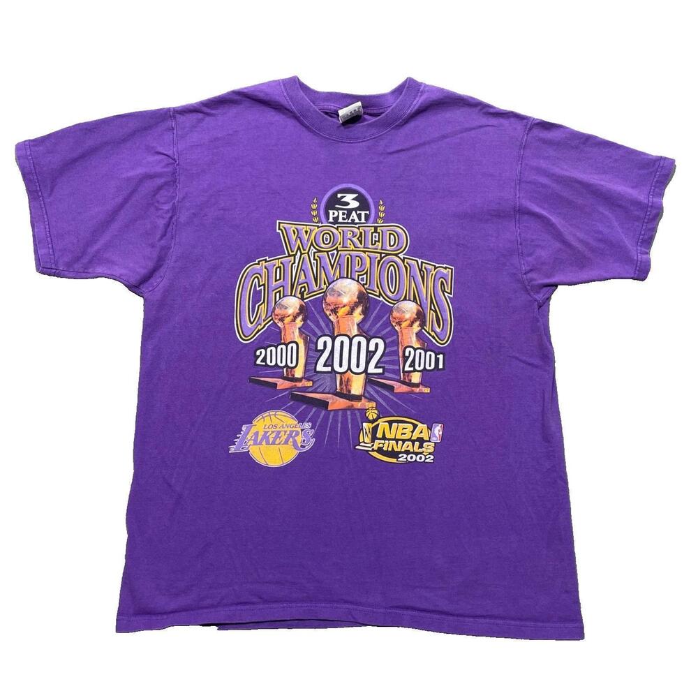 Nba Lakers Shirt 2002 Kobe World Champions Finals Basketball Xl Y2K Used